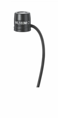 Shure - WL183M Omni Lavalier Microphone  Black w/Lemo Connector