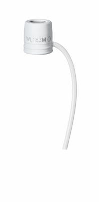 Shure - WL183M Omni Lavalier Microphone  White w/Lemo Connector