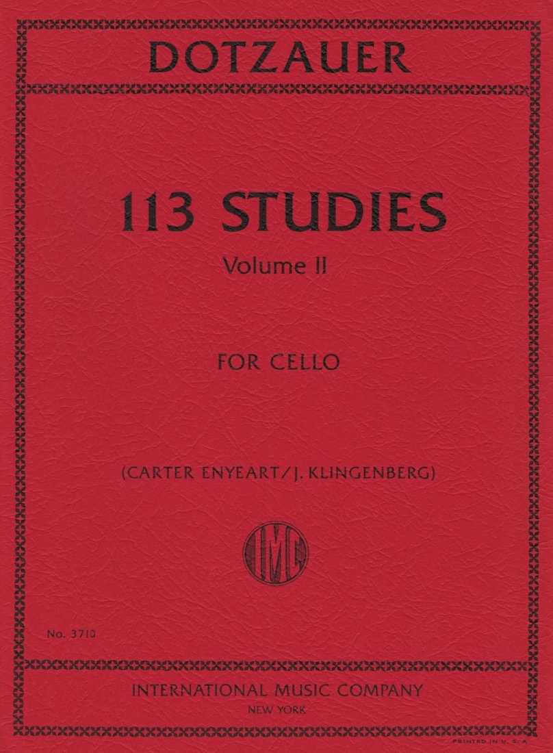 113 Studies, Volume II - Dotzauer /Klingenberg /Enyeart - Cello - Book