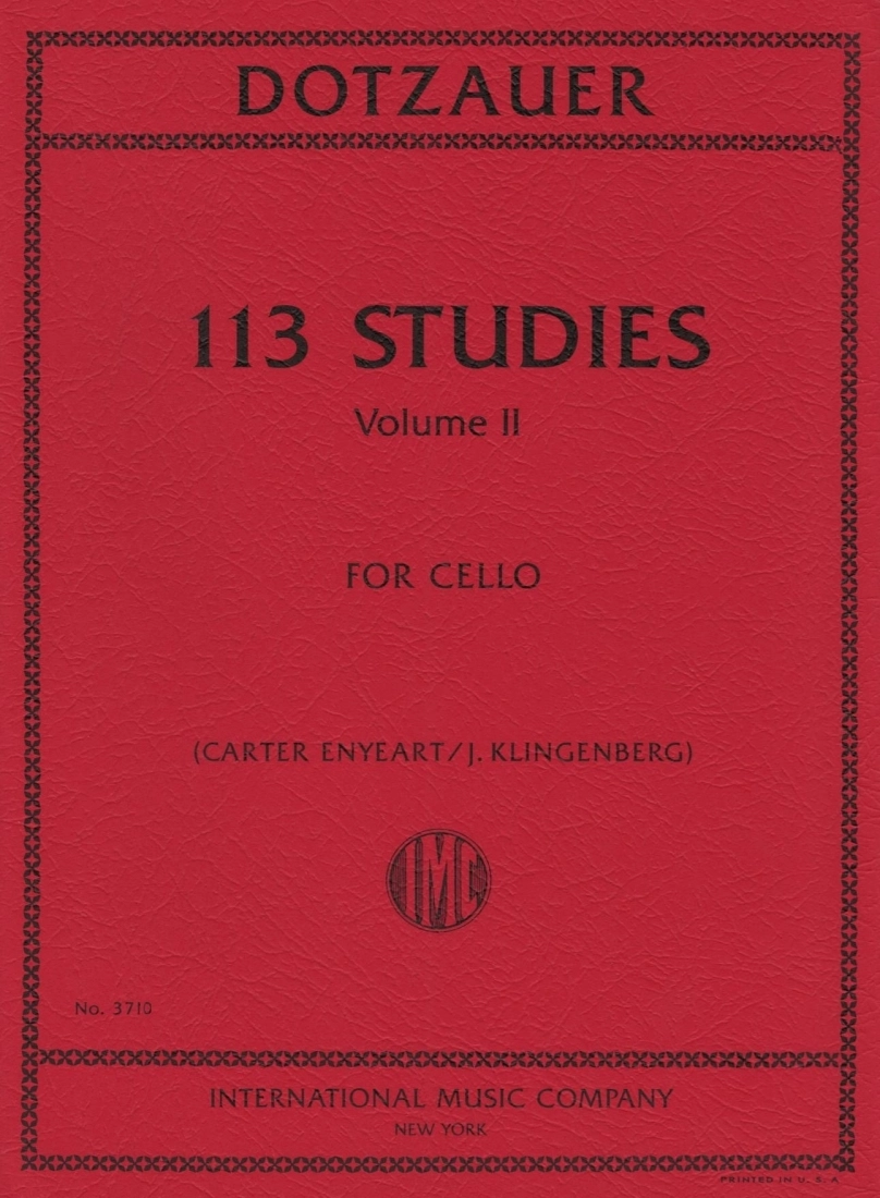 113 Studies, Volume II - Dotzauer /Klingenberg /Enyeart - Cello - Book