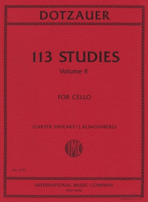International Music Company - 113 Studies, Volume II - Dotzauer /Klingenberg /Enyeart - Cello - Book