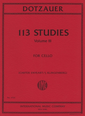 International Music Company - 113 Studies, Volume III - Dotzauer /Klingenberg /Enyeart - Cello - Book