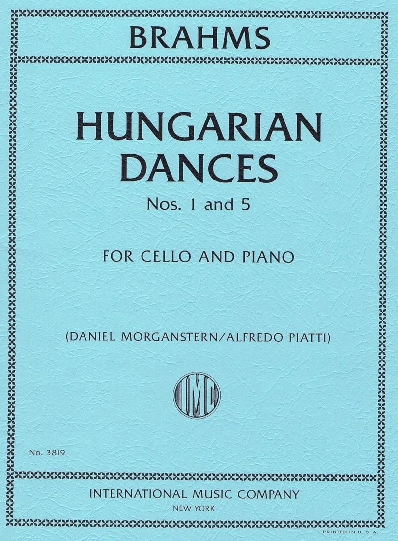 Hungarian Dances, Nos. 1 and 5 - Brahms/Piatti/Morganstern - Cello/Piano - Sheet Music