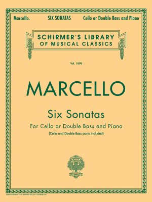 G. Schirmer Inc. - Six Sonatas - Marcello/Bacon/Drew - Cello or Bass/Piano - Book