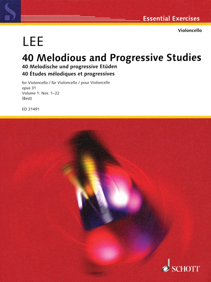 40 Melodious and Progressive Studies, Op. 31 Volume 1 Nos. 1-22 - Lee/Best  - Cello - Book