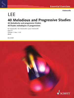 Schott - 40 Melodious and Progressive Studies, Op. 31 Volume 1 Nos. 1-22 - Lee/Best  - Cello - Book