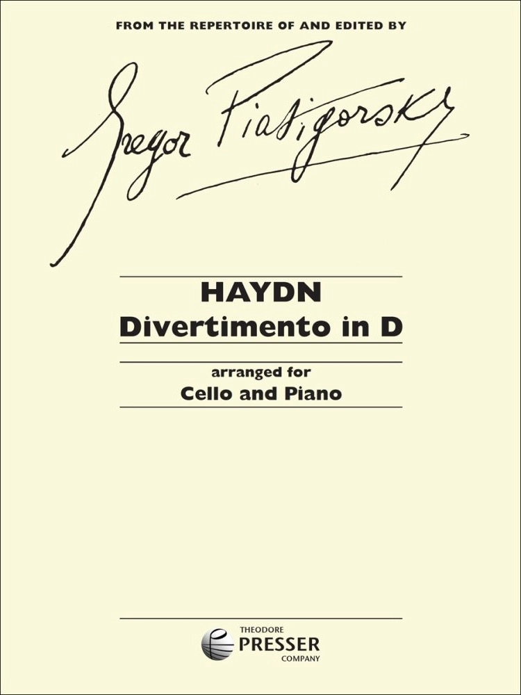 Divertimento In D - Haydn/Piatigorsky - Cello/Piano - Sheet Music