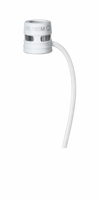 Shure - WL185M Cardioid Lavalier Microphone  White w/TQG Connector