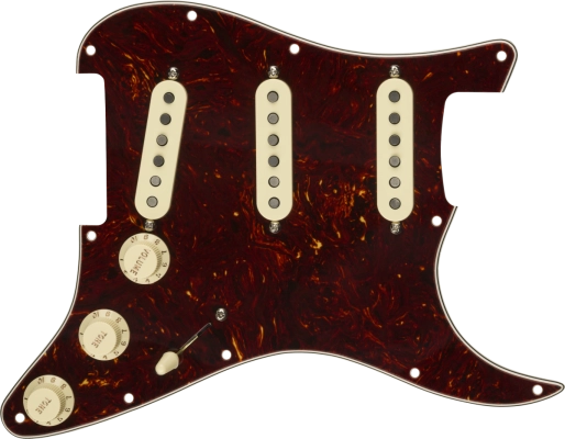 Fender - Pre-Wired Strat Pickguard, Custom Shop Fat 50s SSS, 11 Hole - Tortoise Shell