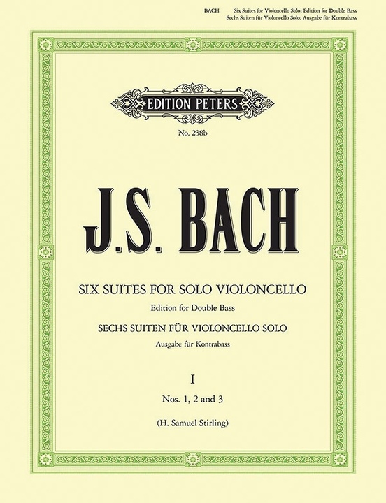 Cello Suites (Transcribed for Double Bass Solo), Vol. 1: Nos. 1-3 - Bach/Sterlling - Double Bass - Book