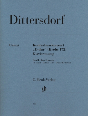 G. Henle Verlag - Double Bass Concerto E Major (Krebs 172) - Dittersdorf/Gloeckler - Double Bass/Piano - Sheet Music