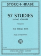International Music Company - 57 Studies: Volume I - Storch \/Hrabe \/Findeisen \/Zimmermann - Double Bass - Book
