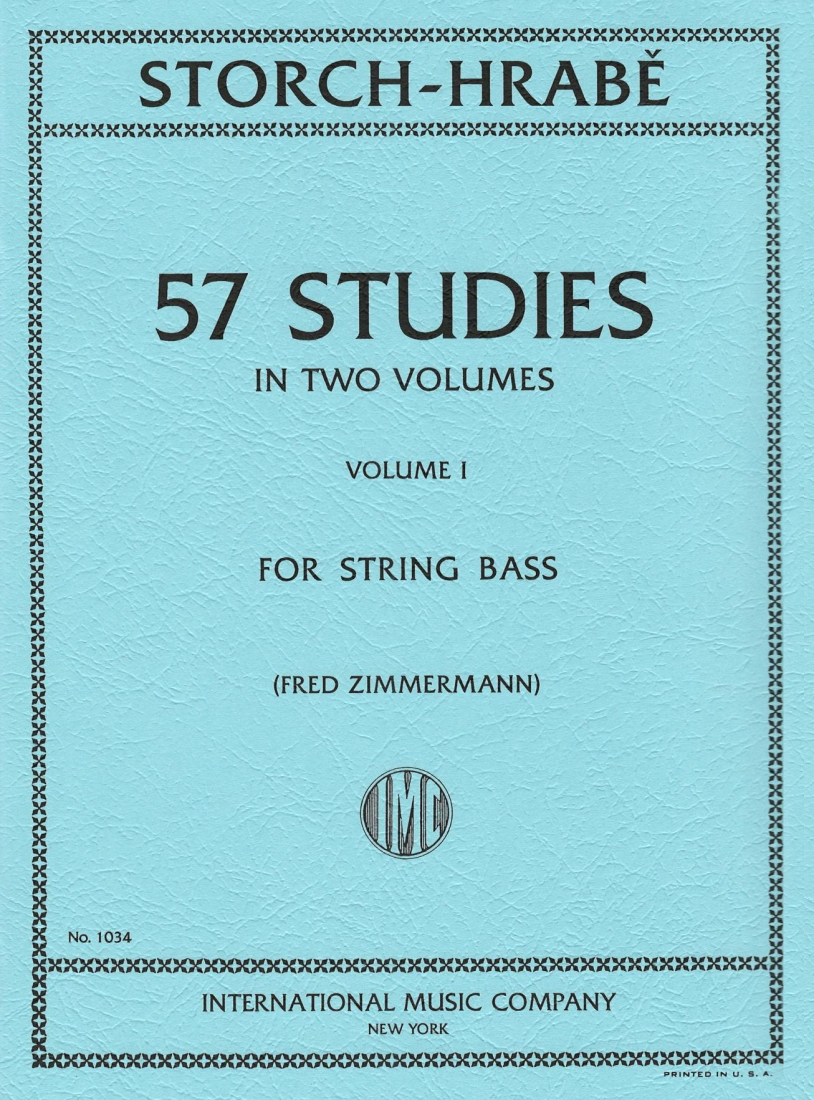 57 Studies: Volume I - Storch /Hrabe /Findeisen /Zimmermann - Double Bass - Book