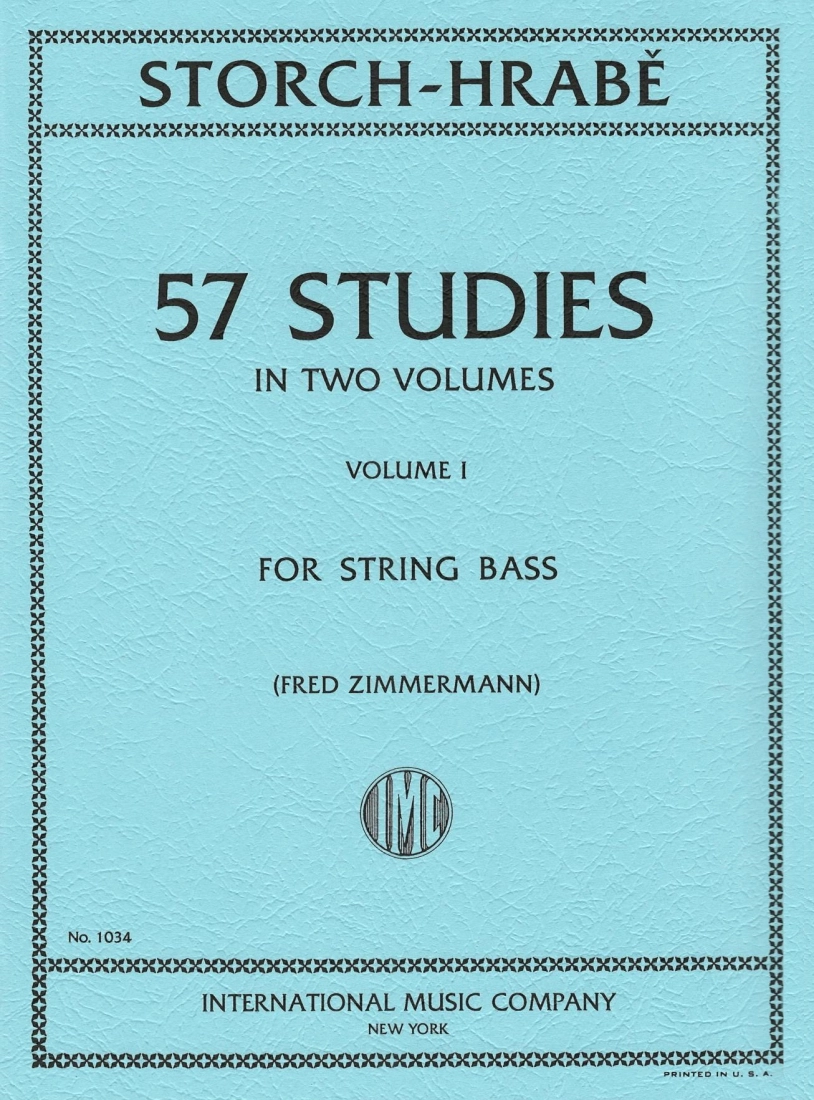 57 Studies: Volume I - Storch /Hrabe /Findeisen /Zimmermann - Double Bass - Book