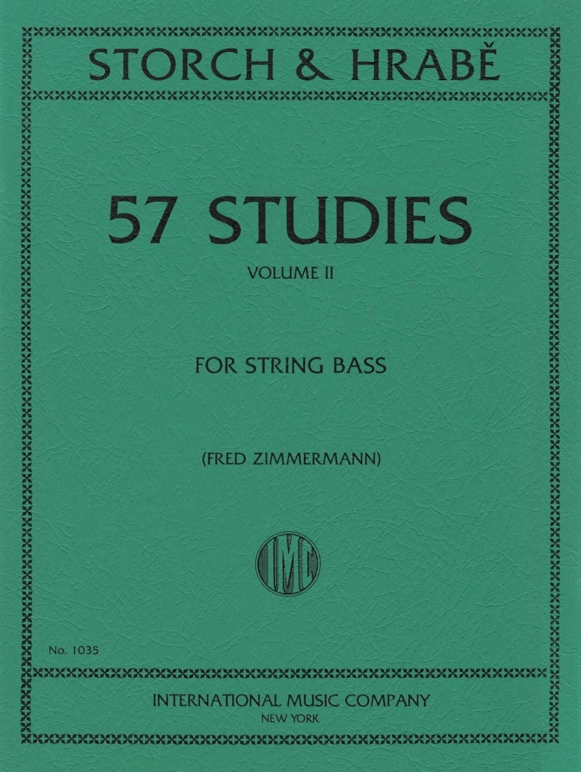 57 Studies: Volume II - Storch /Hrabe /Findeisen /Zimmermann - Double Bass - Book