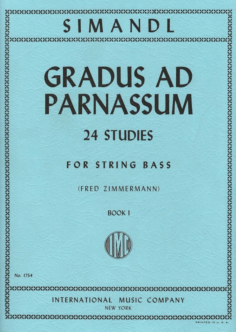 Gradus ad Parnassum: 24 Studies, Book 1 - Simandl/Zimmermann - Double Bass - Book