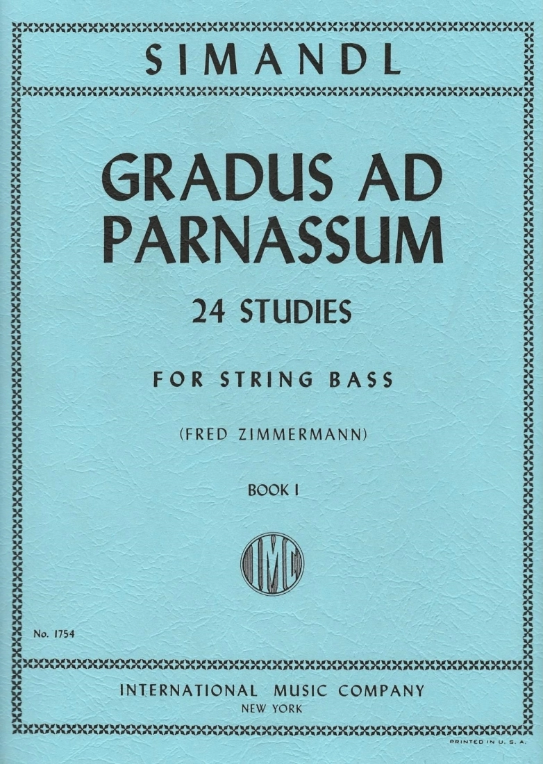 Gradus ad Parnassum: 24 Studies, Book 1 - Simandl/Zimmermann - Double Bass - Book