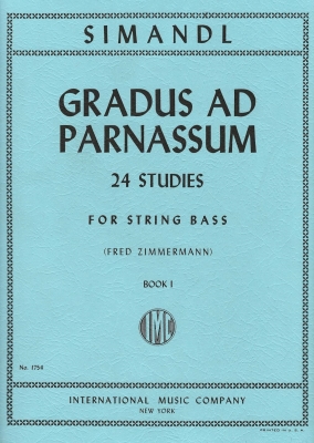 International Music Company - Gradus ad Parnassum: 24 Studies, Book 1 - Simandl/Zimmermann - Double Bass - Book