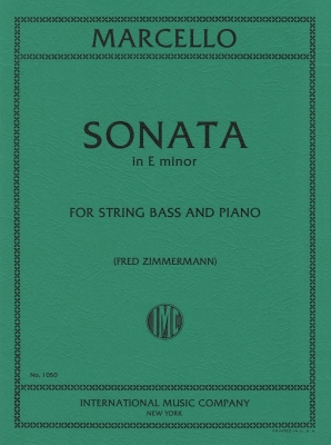 International Music Company - Sonata in E minor - Marcello/Zimmermann - Double Bass/Piano - Sheet Music