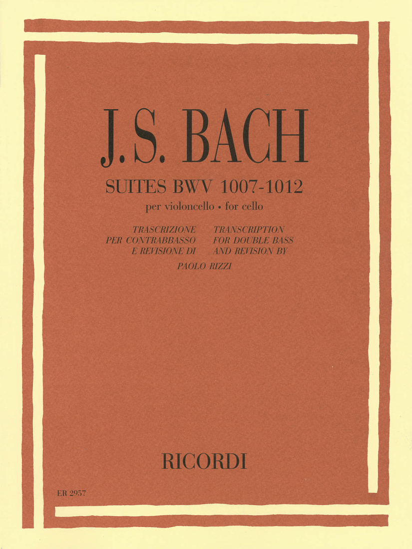 Suites, BWV 1007-1012 - Bach/Rizzi - Double Bass - Book