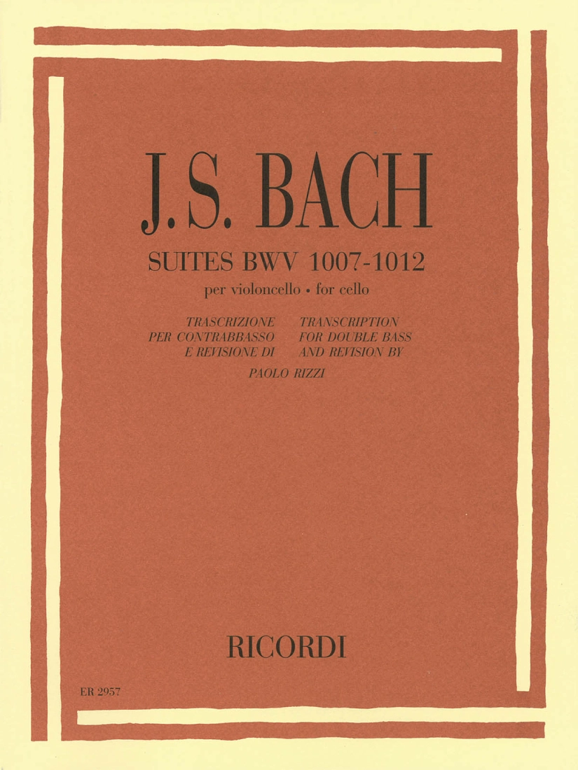 Suites, BWV 1007-1012 - Bach/Rizzi - Double Bass - Book