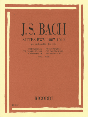 Ricordi - Suites, BWV 1007-1012 - Bach/Rizzi - Double Bass - Book