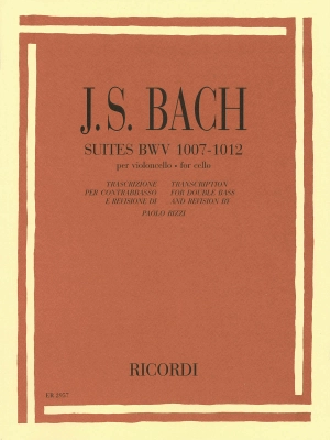 Ricordi - Suites, BWV 1007-1012 - Bach/Rizzi - Double Bass - Book