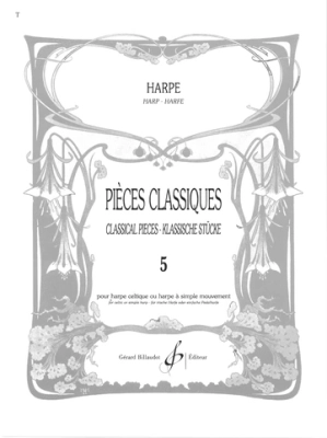 Gerard Billaudot - Pieces classiques, Volume 5 - Bouchaud - Celtic Harp - Book