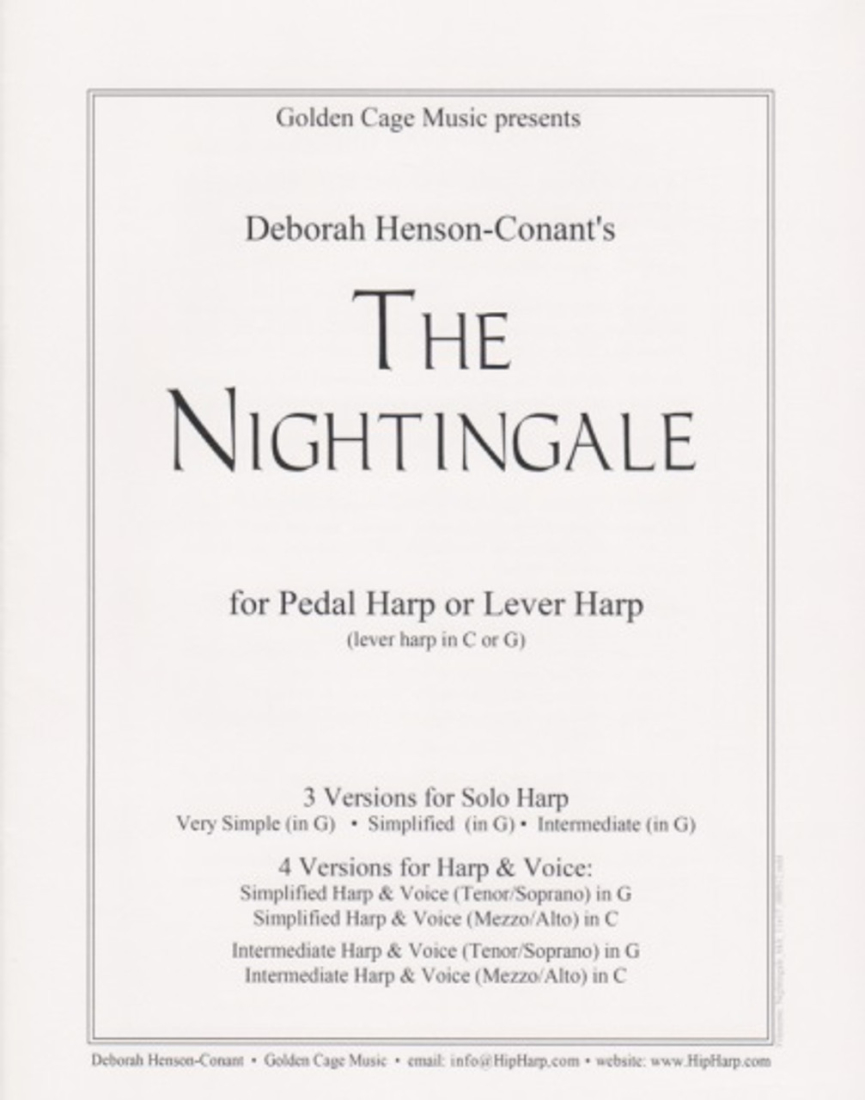 The Nightingale - Henson-Conant - Solo Harp or Harp/Voice - Book