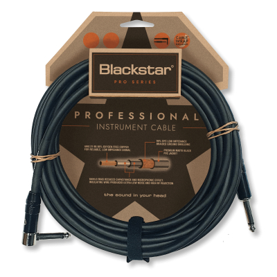Blackstar Amplification - Professional Straight to Angled 1/4 Instrument Cable - 3m