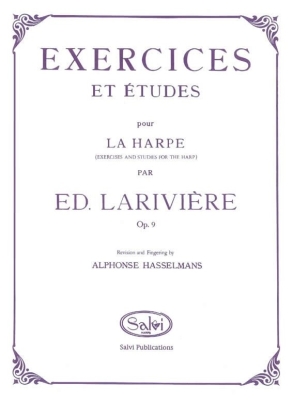 Lyon & Healy - Exercises et Etudes Op. 9 - Lariviere/Hasselmans - Pedal Harp - Book