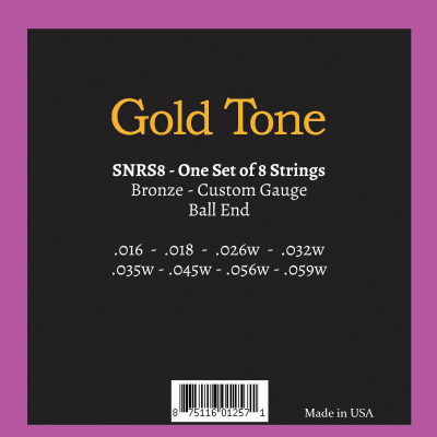 Square Neck Resonator 8 String Set