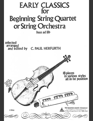 Boston Music Company - Early Classics for Beginning String Quartet or String Orchestra - Herfurth - Score/Parts
