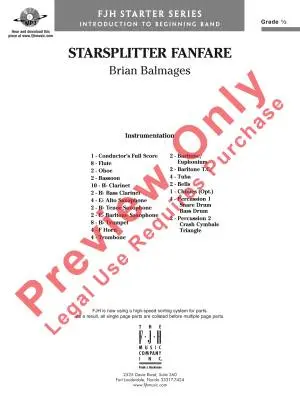 Starsplitter Fanfare - Balmages - Concert Band - Gr. 0.5