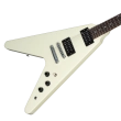 80s Flying V Electric Guitar with Hardshell Case - Classic White