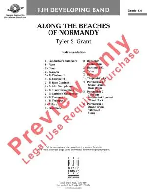 Along the Beaches of Normandy - Grant - Concert Band - Gr. 1.5