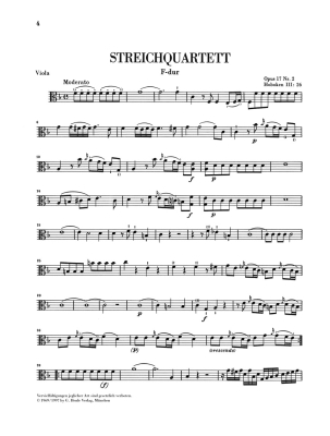 String Quartets, Volume III Op. 17 - Haydn/Feder - String Quartets - Parts Set