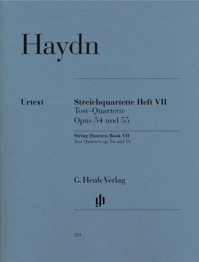 String Quartets, Volume VII Op.54 and Op.55 (Tost Quartets) - Haydn/Webster - String Quartet - Parts Set