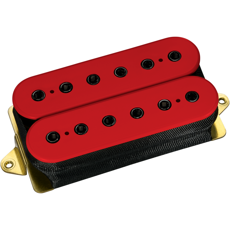 Super Distortion F-Spaced Humbucker Pickup - Red with Black Poles