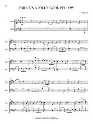 Folk Songs for Violin and Cello Duet - Hynson - Violin/Cello - Book