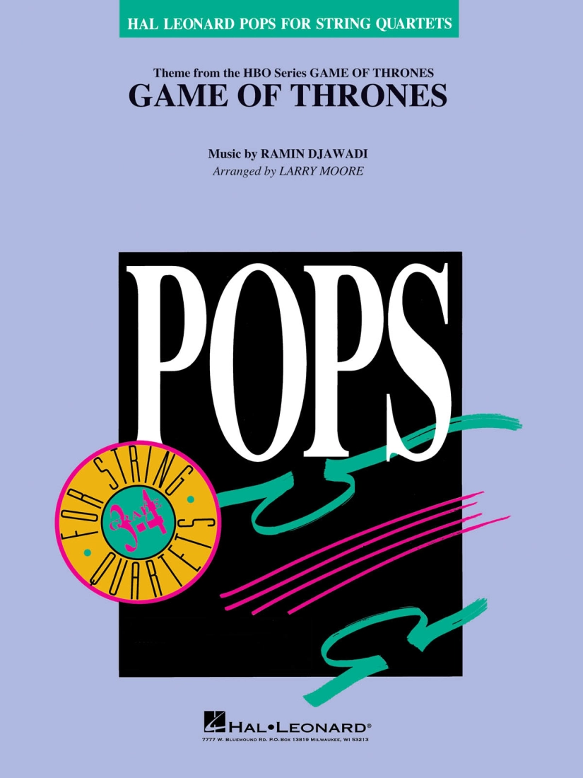 Game of Thrones - Djawadi/Moore - String Quartet - Score/Parts