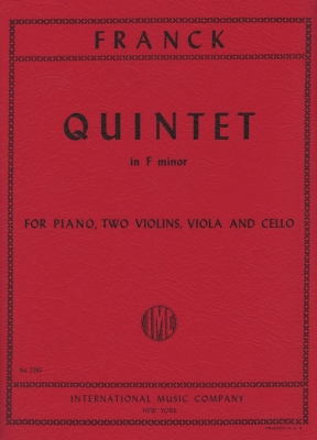 International Music Company - Quintet in F minor - Franck - 2 Violins/Viola/Cello/Piano - Score and Parts