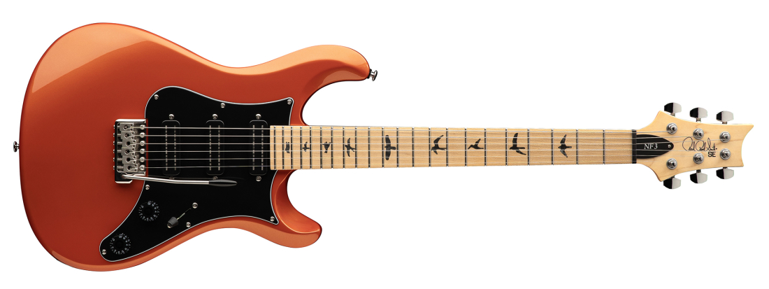 SE NF3 Electric Guitar with Maple Fingerboard - Metallic Orange