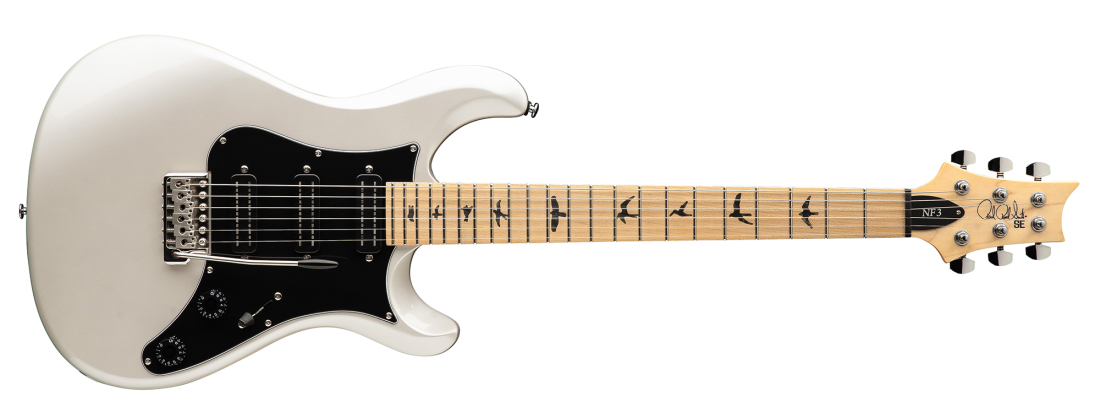 SE NF3 Electric Guitar with Maple Fingerboard - Pearl White