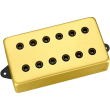 DiMarzio - Dominion F-Spaced Humbucker Neck Pickup - Satin Gold Cover with Black Poles