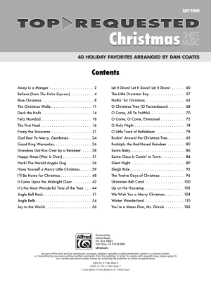 Top-Requested Christmas Sheet Music - Coates - Easy Piano - Book