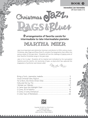 Christmas Jazz, Rags & Blues, Book 3 - Mier - Piano - Book