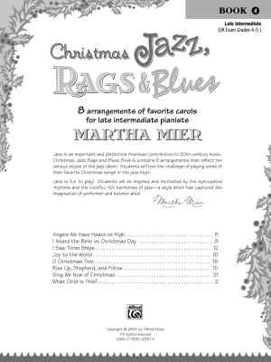 Christmas Jazz, Rags & Blues, Book 4 - Mier - Piano - Book