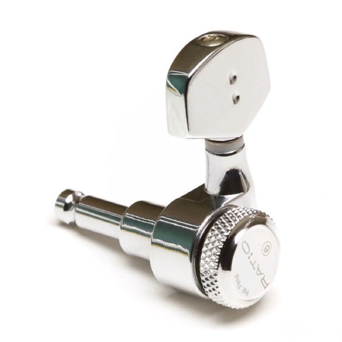 3+3 Ratio Lefty Electric Locking Machine Heads with Contemporary Button - Chrome