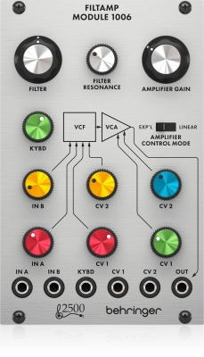 Behringer - 2500 Series 24 dB Low-Pass VCF and VCA Module for Eurorack